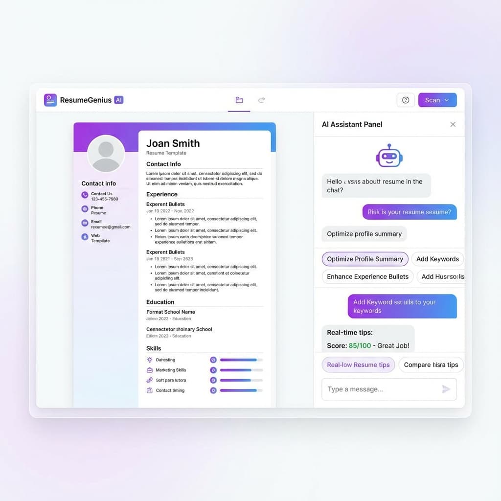 AI Resume Builder Interface